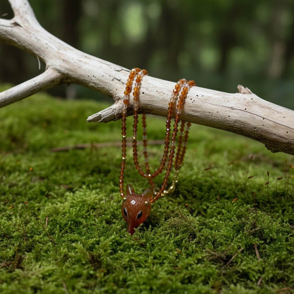 pendentif renard onyx
