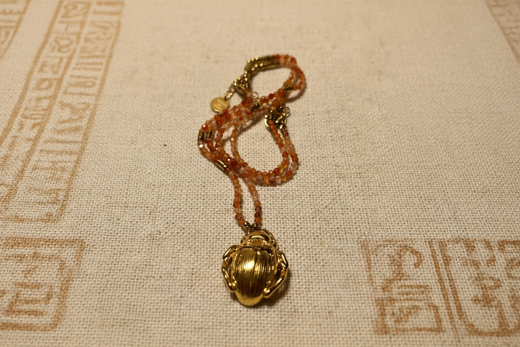 pendentif scarabée cornaline