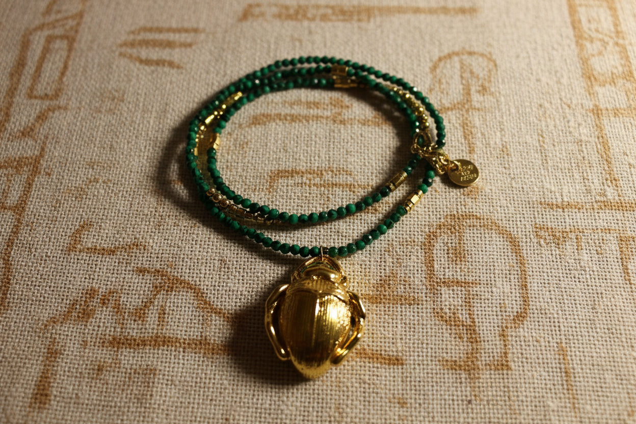 pendentif scarabée onyx