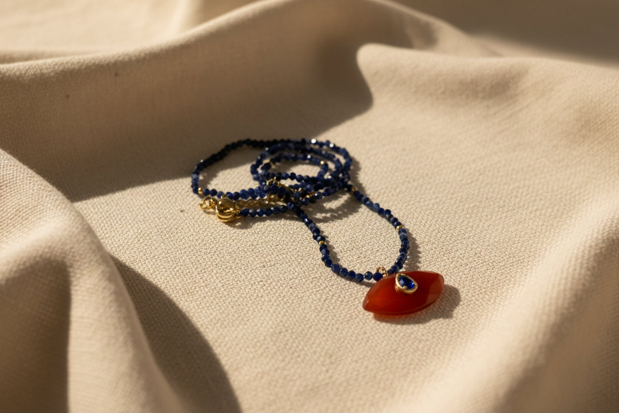 pendentif oeil cornaline