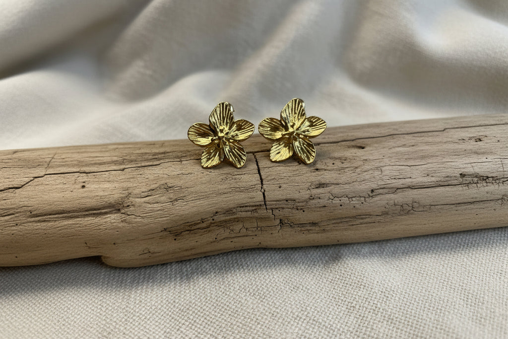 Boucles d'oreilles en acier inoxydable doré