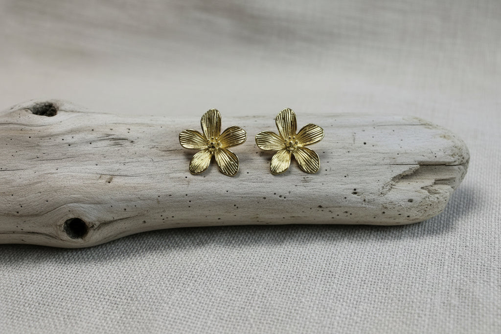 Boucles d'oreilles en acier inoxydable doré
