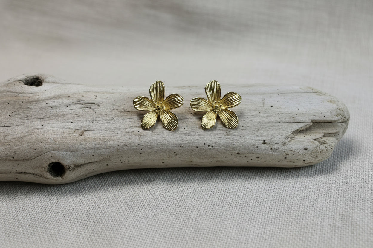 Boucles d'oreilles en acier inoxydable doré