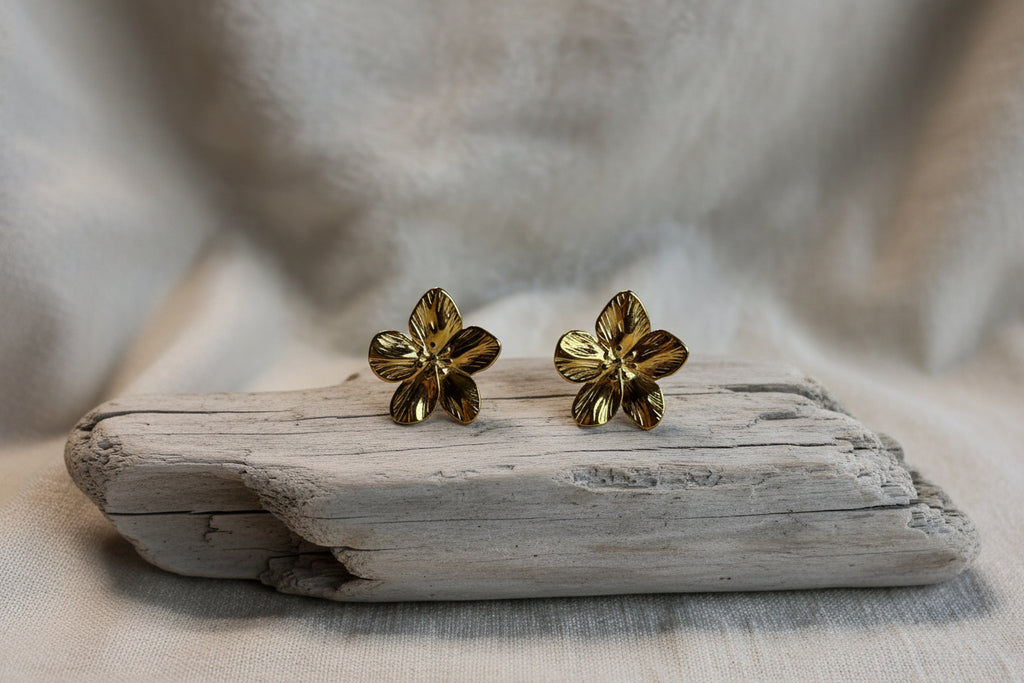 Boucles d'oreilles en acier inoxydable doré