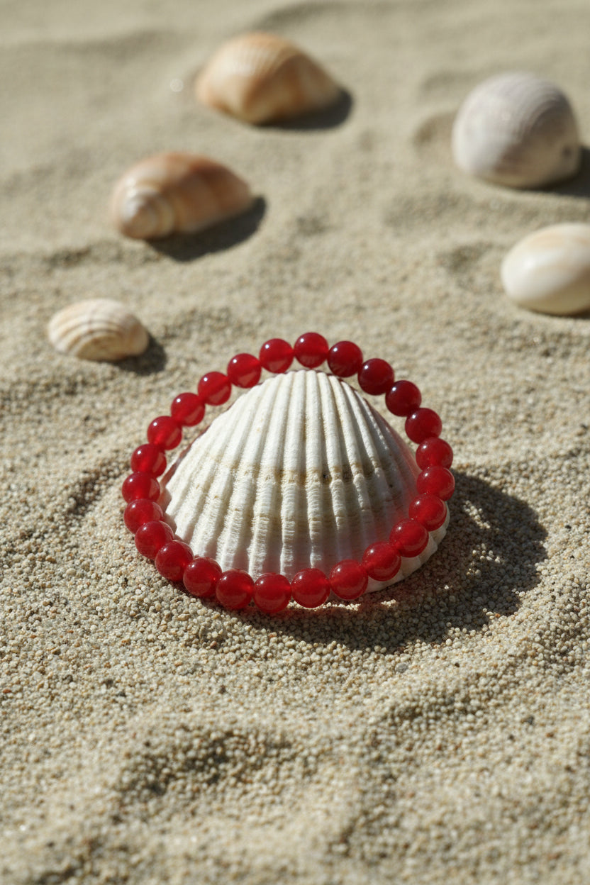 Bracelet en quartz cerise