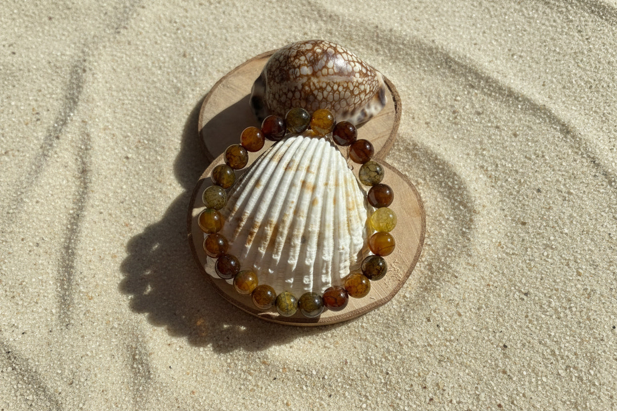 Bracelet en agate teintée