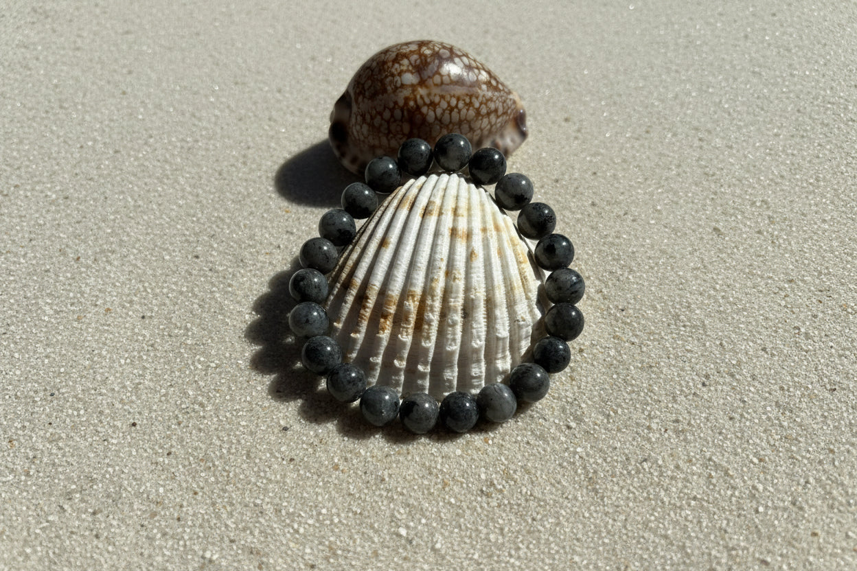 Bracelet en larvikite