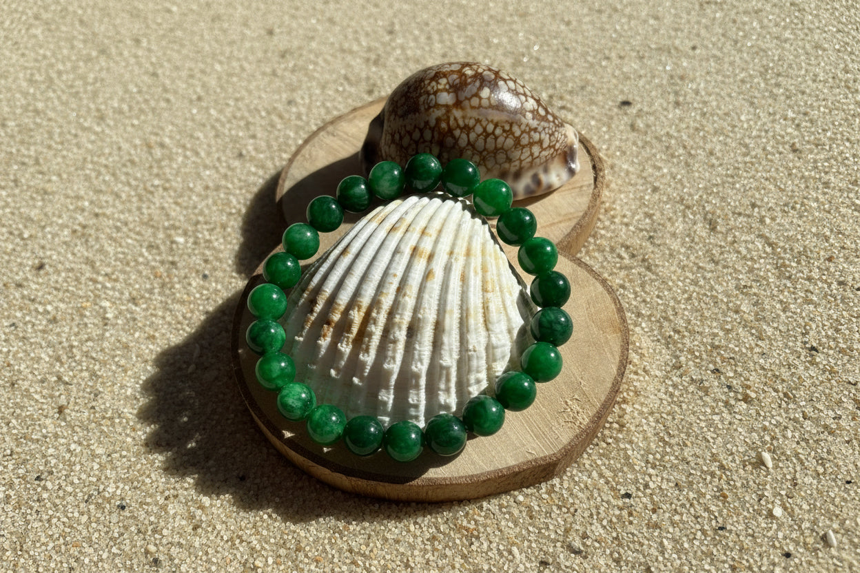 Bracelet en jade albite