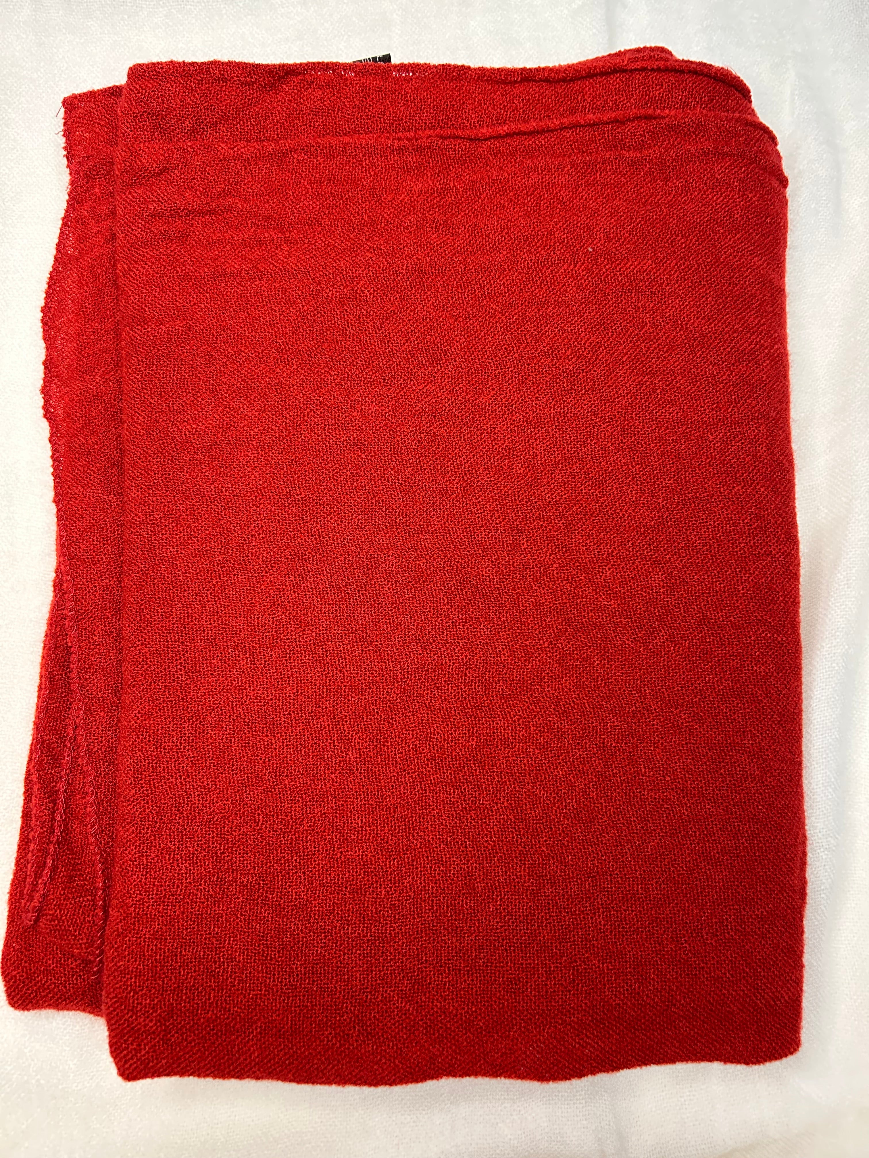 Echarpe 100% laine rouge vermillon