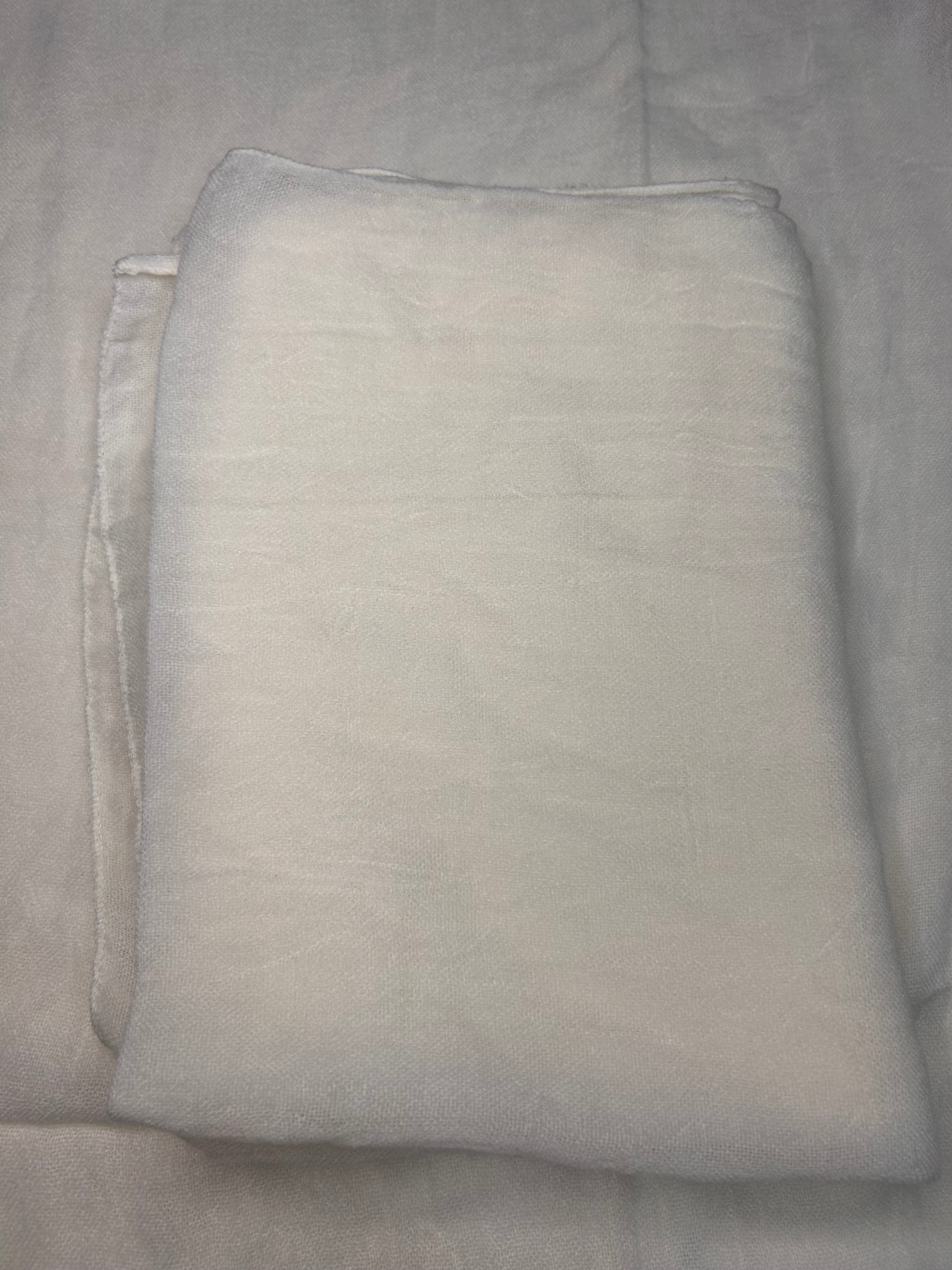 Echarpe 100% laine blanc neige