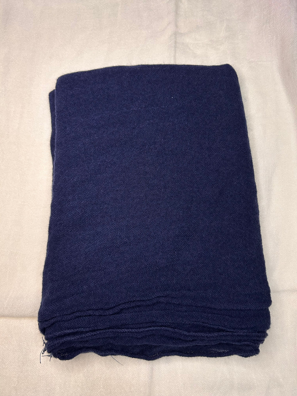 Echarpe 100% laine bleu marine