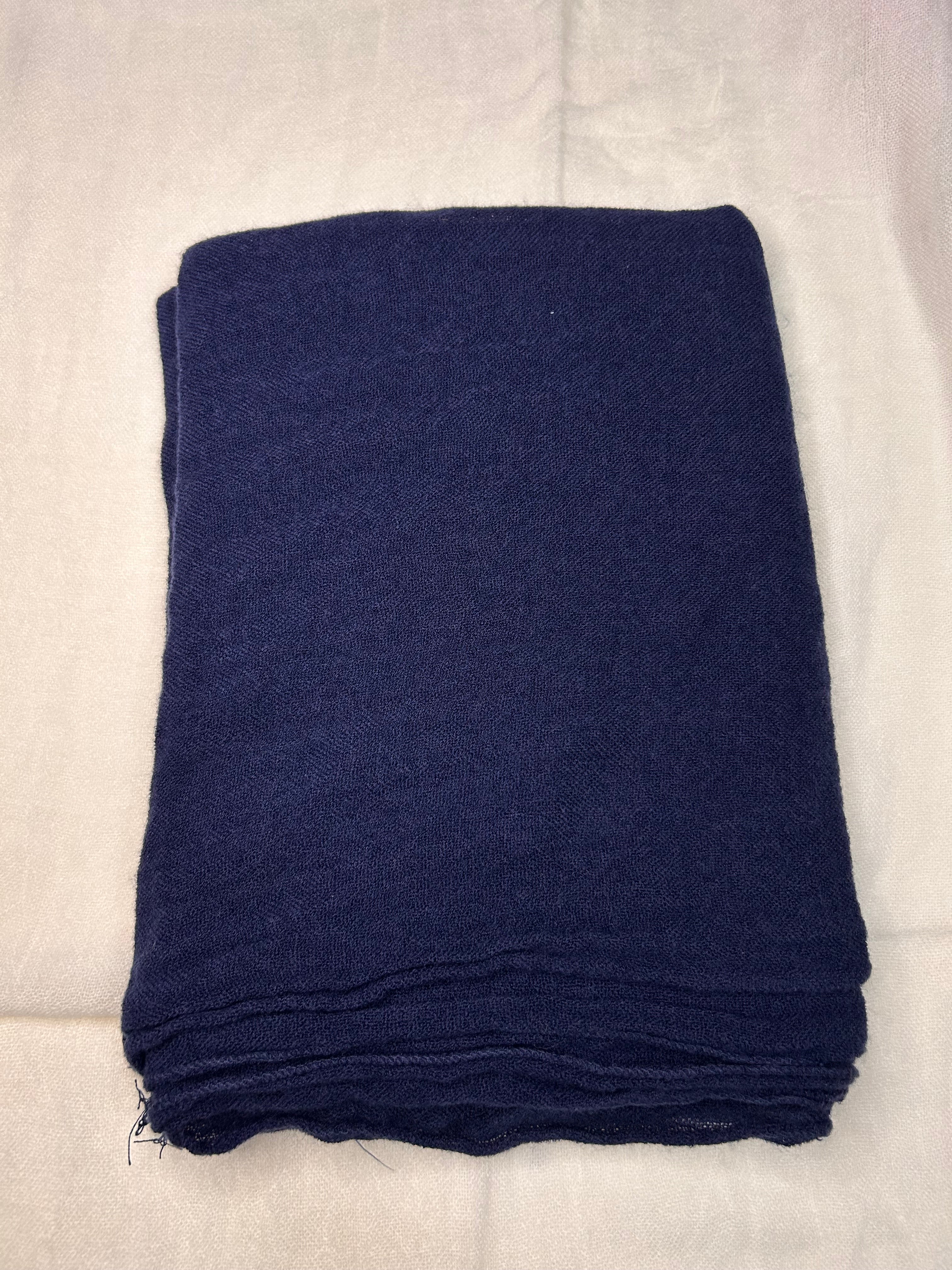Echarpe 100% laine bleu marine