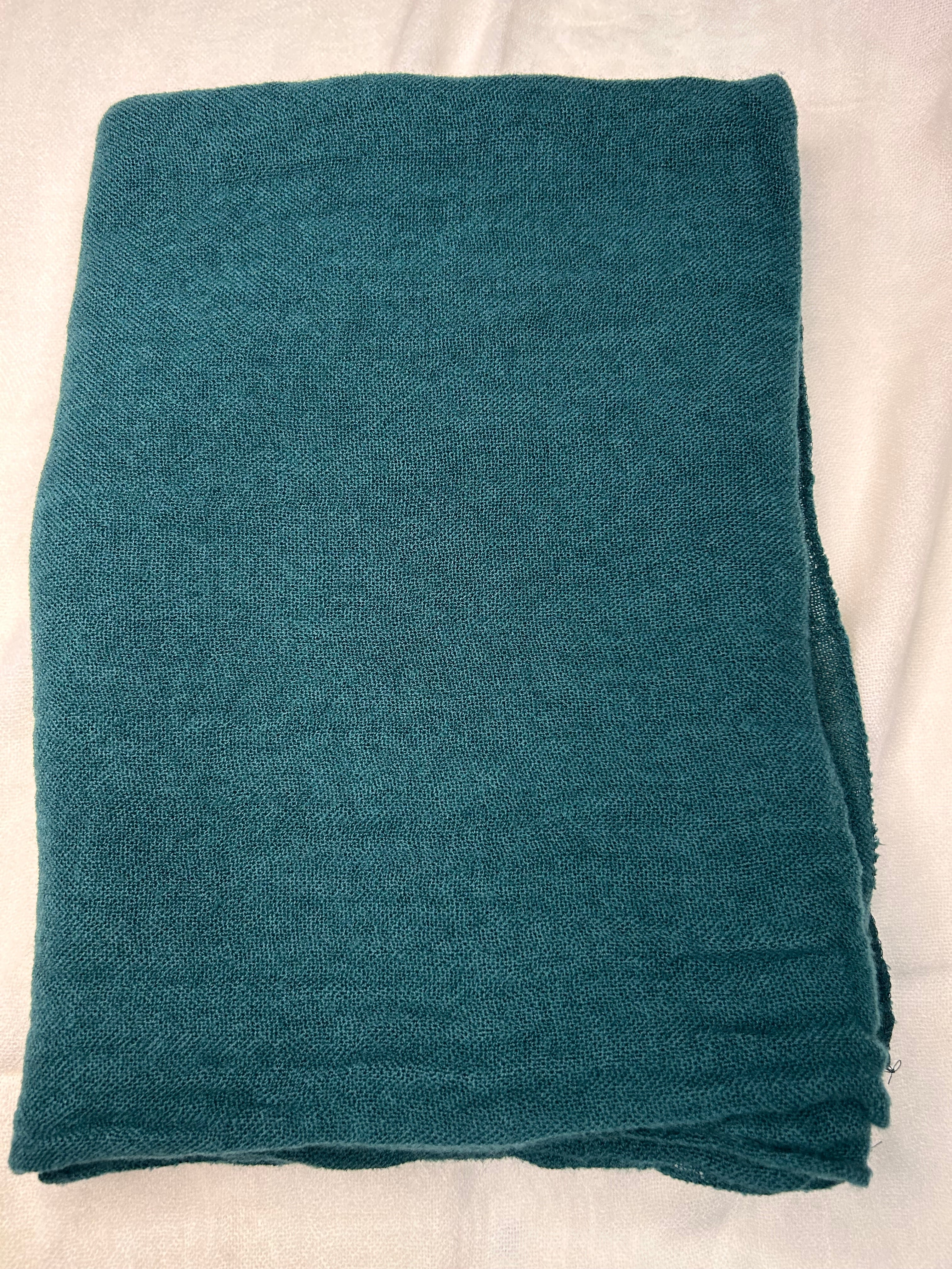 Echarpe 100% laine vert bouteille