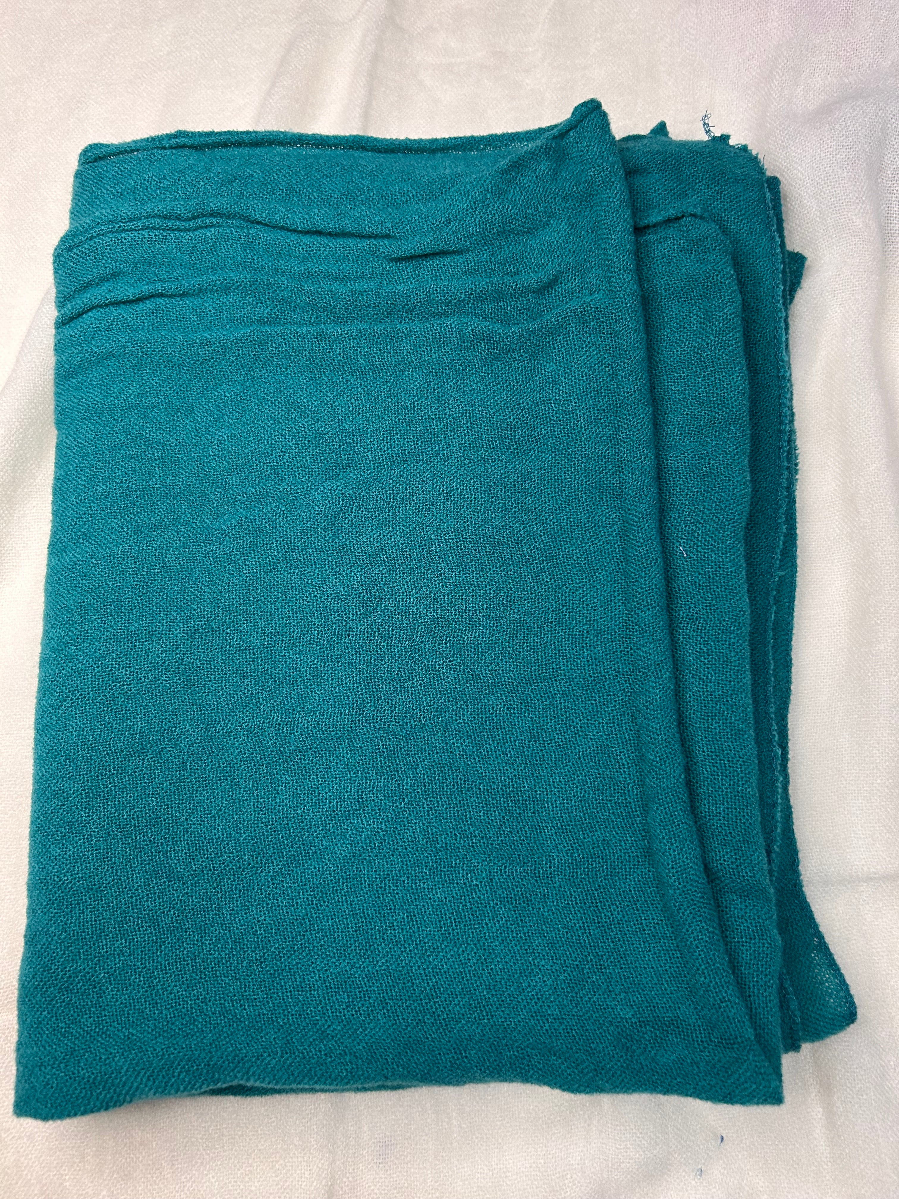 Echarpe 100% laine vert turquoise