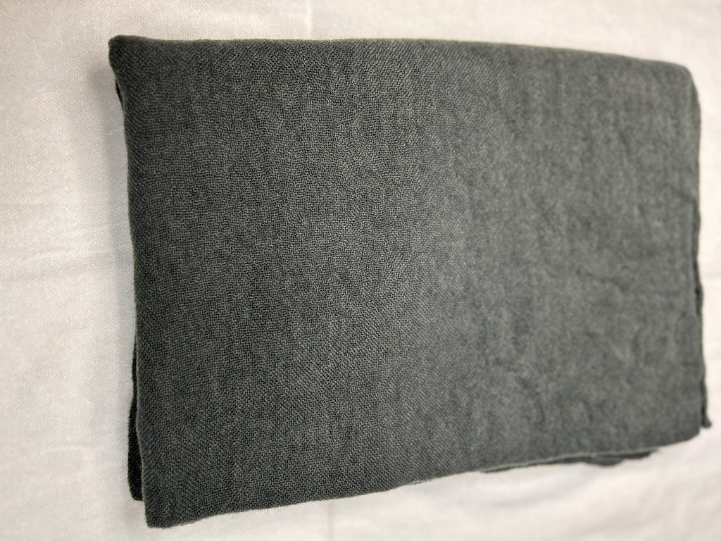 Echarpe 100% laine gris anthracite