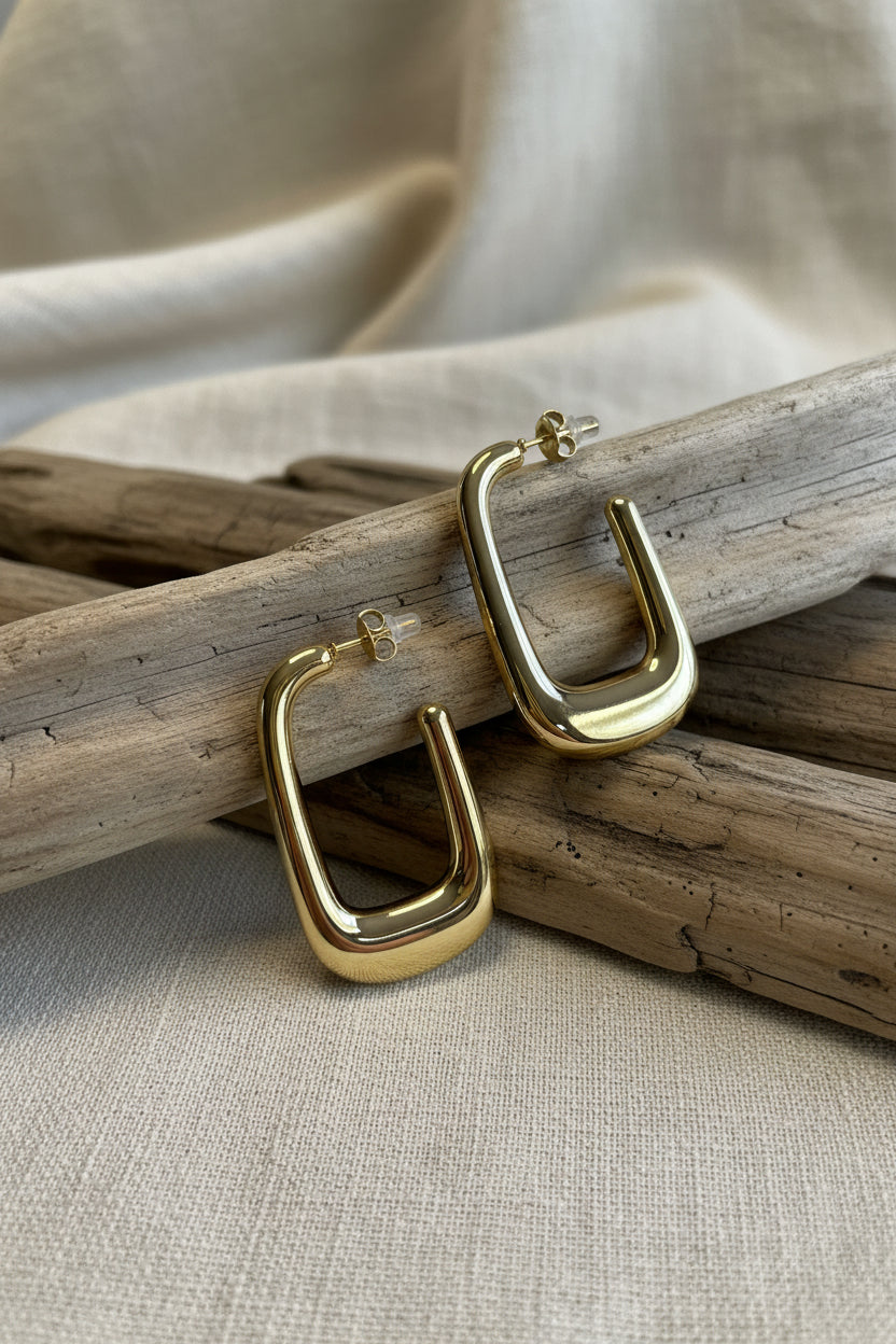 Boucles d'oreilles en acier inoxydable
