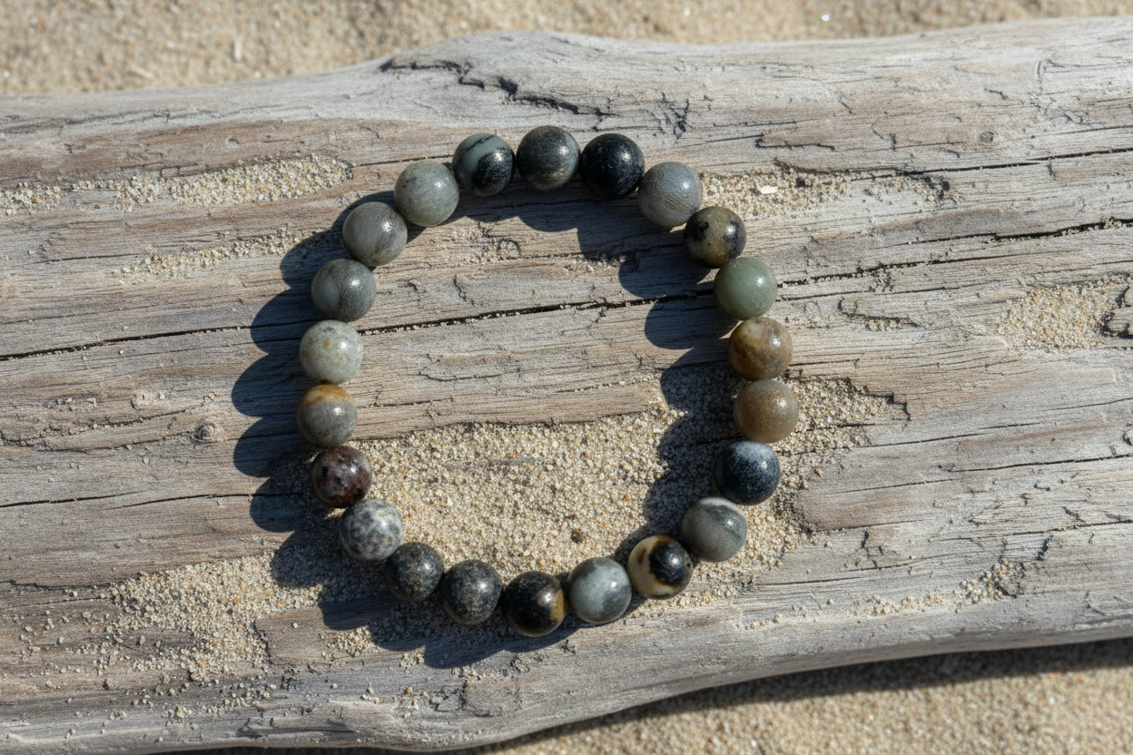 Bracelet en jaspe dendritique