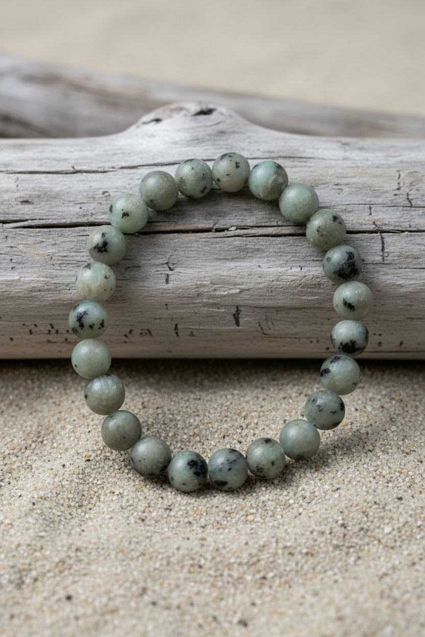 Bracelet en jaspe kiwi